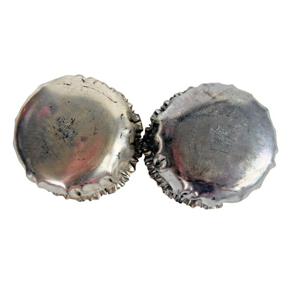 1924 ESG Quadruple Plate 24K Gold Lined 50 Years Bank of Kewaskum Crinkle Bowls - Picture 5 of 13